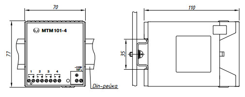 Габаритные размеры МТМ-101-4