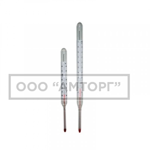 Термометр 240мм/163мм прямой стеклянный технический жидкостный фото 1