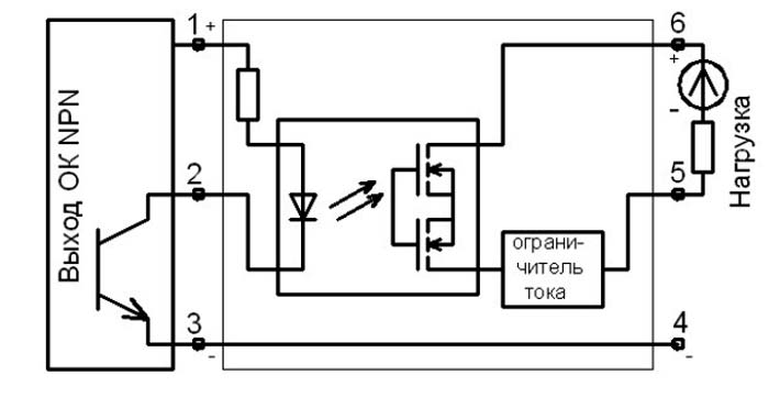 "Схема подключения преобразователя PSA-NPN-D"