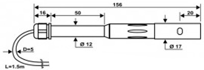 Рис.1. Габаритный чертеж датчика SPT86