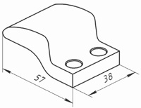 Рис.4. Габаритный чертеж подвижного электроконтакта КТ (КТП) 6050, 6052, 6053