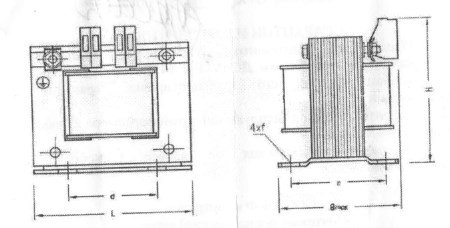 Рис.1. Чертеж трансформатора ТОСМ1